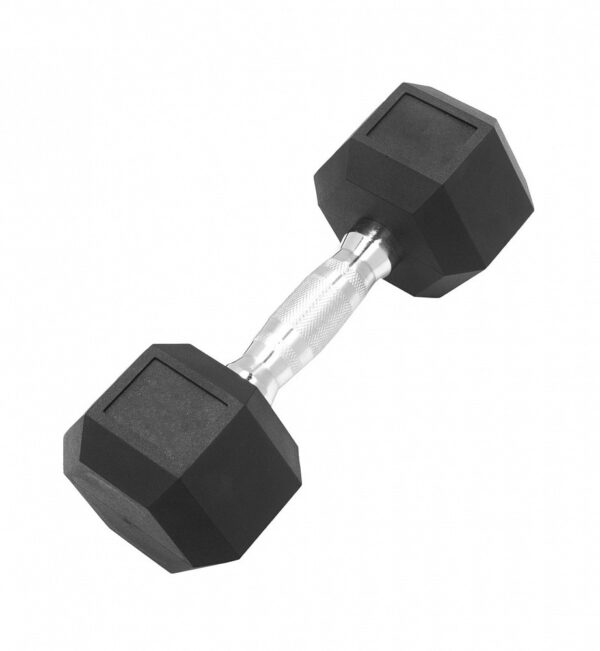 MANCUERNA HEXAGONAL CROMADA DE GOMA 3 KG