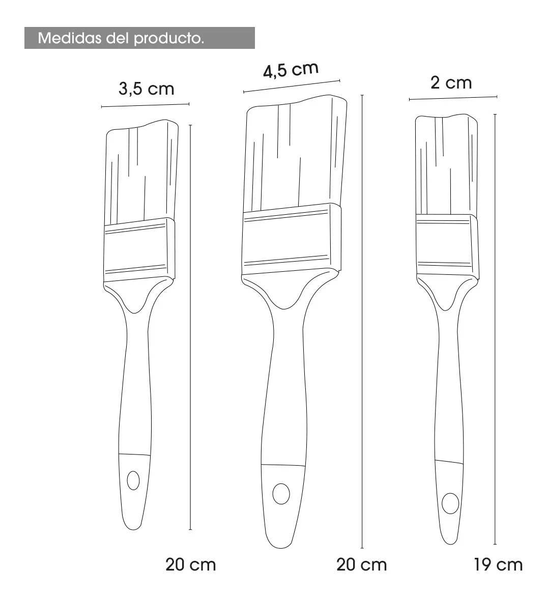 PINCELES PINTOR KIT X3 - Image 3